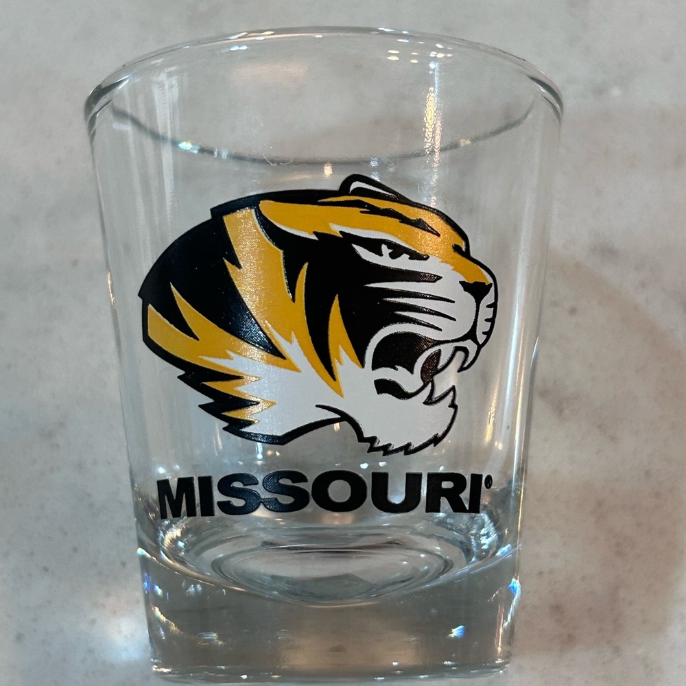 Missouri Tigers Mizzou shot glass officially licensed